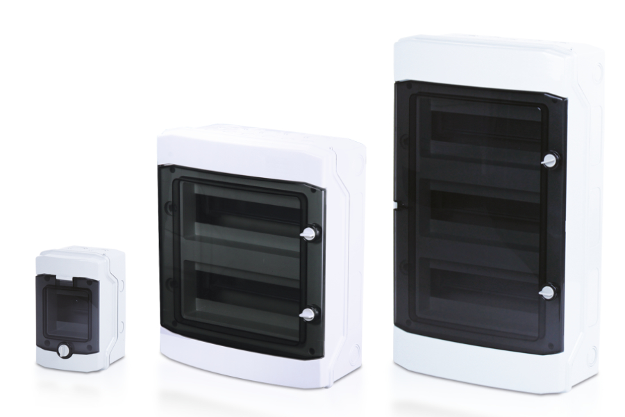 BOXEXPERT-DISBOX-F-Gruppenbild-900 DISBOX F Wandgehäuse mit transparentem Deckel