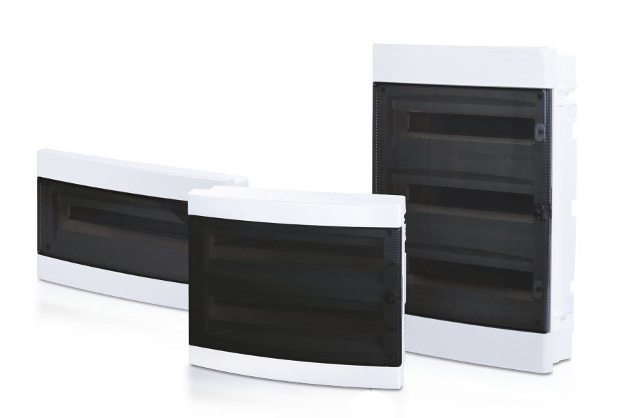 BOXEXPERT-DISBOX-MT-Gruppenbild-900 Verteilergehäuse mit transparenten Deckel.